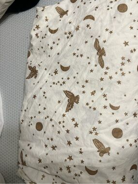 Pottery barn teens Harry P White & Gold Celestial Cotton Duvet Cover - Brand: